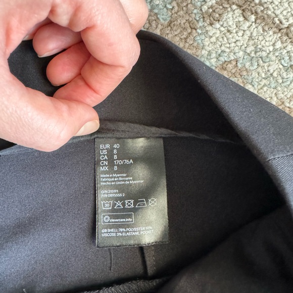 H&M Black Classic Formal Middle Crease Office Pants Size M - Picture 3 of 6
